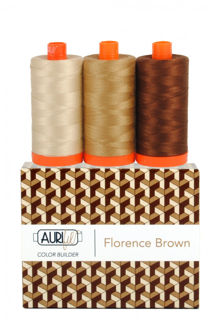 Aurifil Color Builder 3 pc Set - Florence Brown AC50CP3-009 Thread Aurifil   