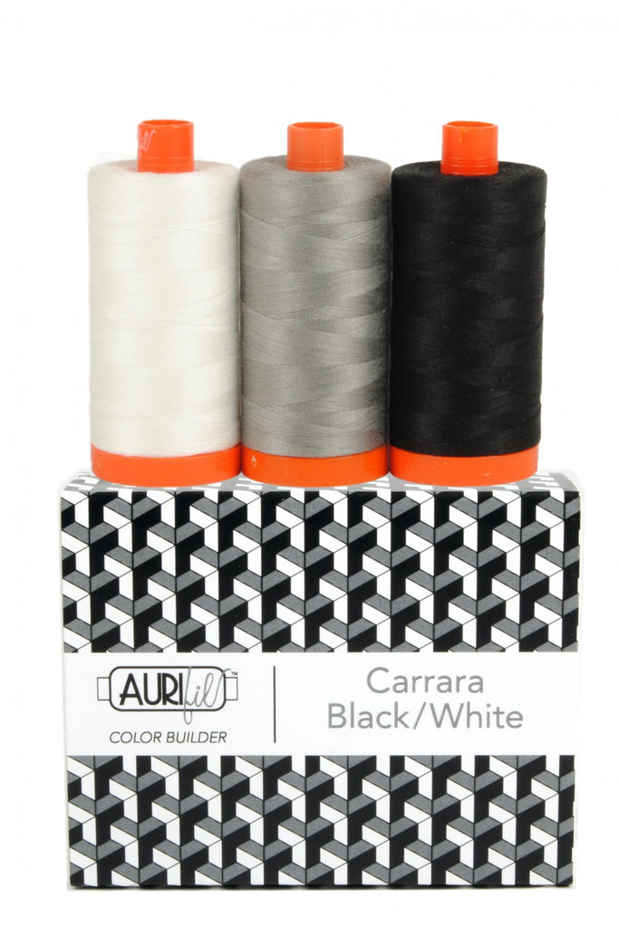 Aurifil Color Builder 3 pc Set - Carrara Black/White AC50CP3-012 Thread Aurifil   