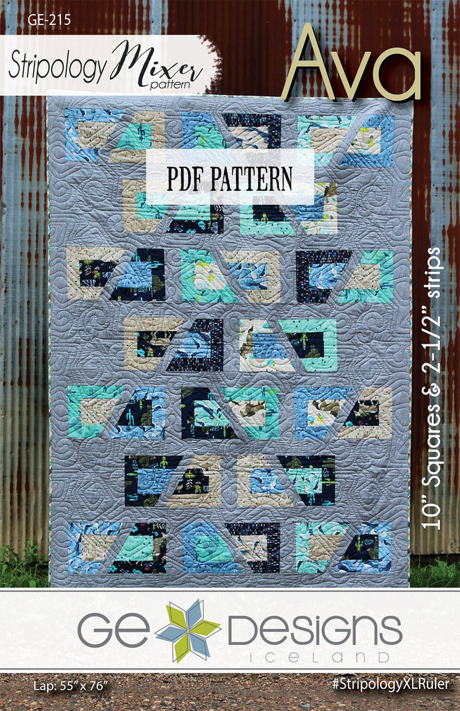 Ava - PDF Stripology Mixer Pattern 216 Pattern GE Designs   