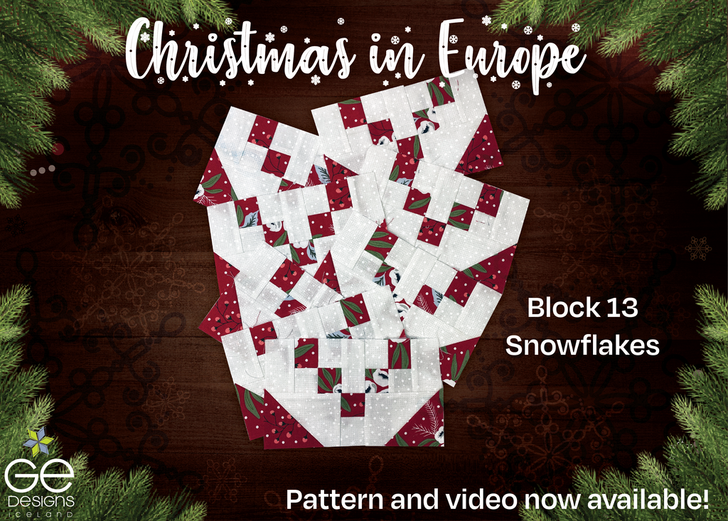 Christmas In Europe -BLOCK 13- pattern with video Pattern GE Designs   