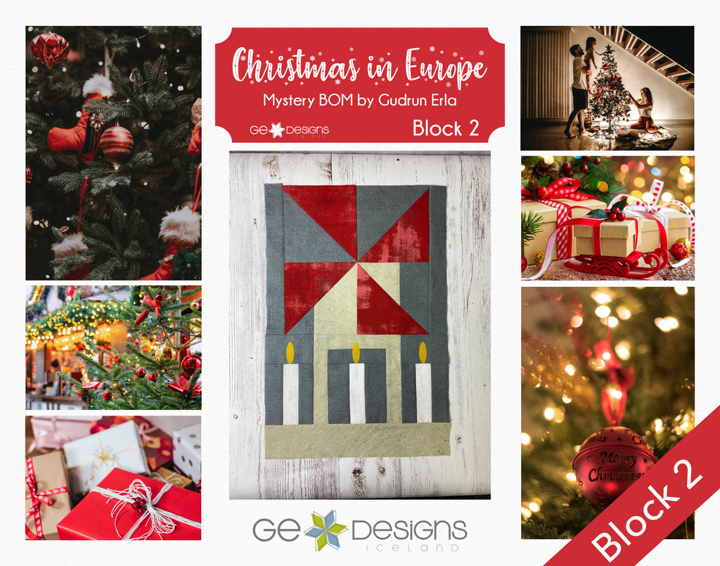 Christmas In Europe -BLOCK 2- pattern with video Pattern GE Designs   