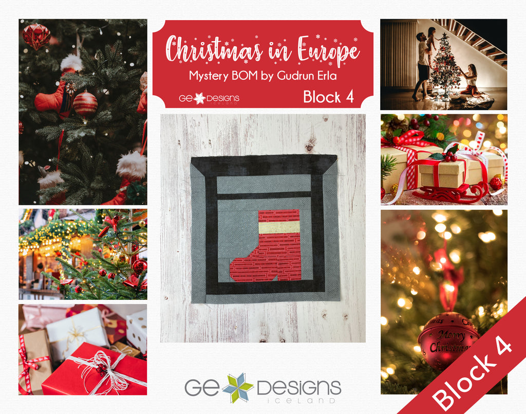 Christmas In Europe -BLOCK 4- pattern with video Pattern GE Designs   