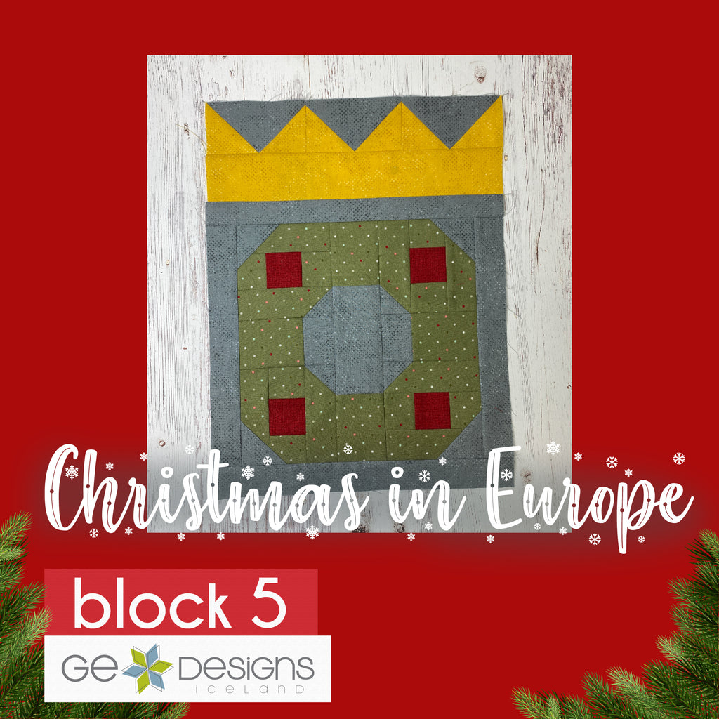 Christmas In Europe -BLOCK 5- pattern with video Pattern GE Designs   