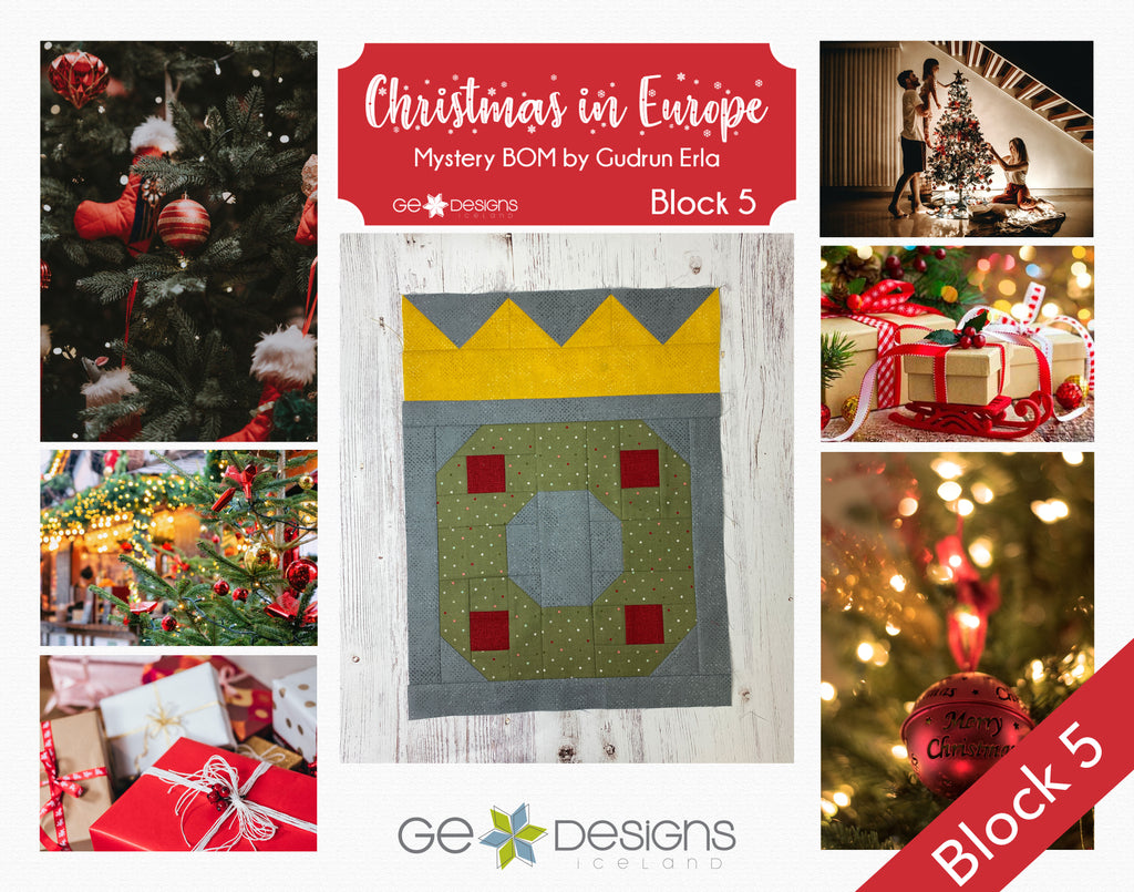 Christmas In Europe -BLOCK 5- pattern with video Pattern GE Designs   