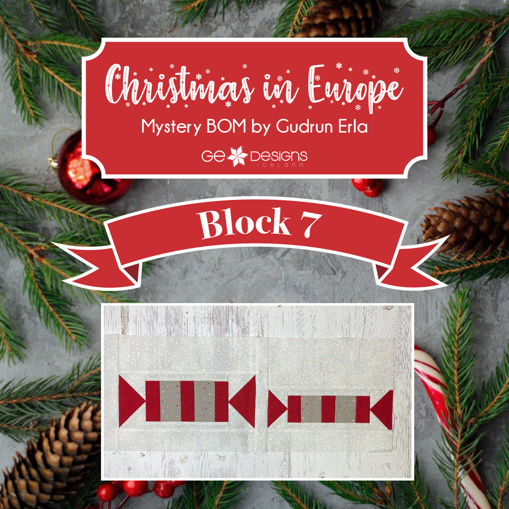 Christmas In Europe -BLOCK 7- pattern with video Pattern GE Designs   