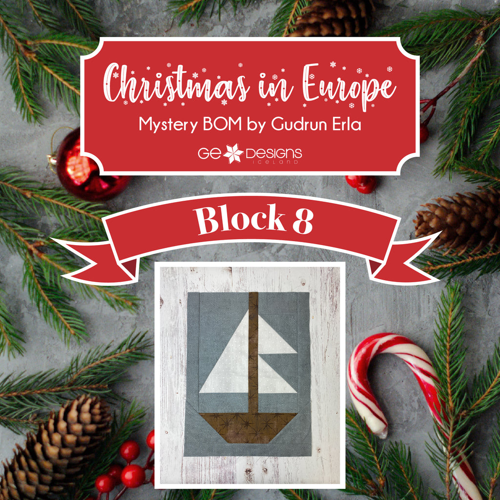 Christmas In Europe -BLOCK 8- pattern with video Pattern GE Designs   