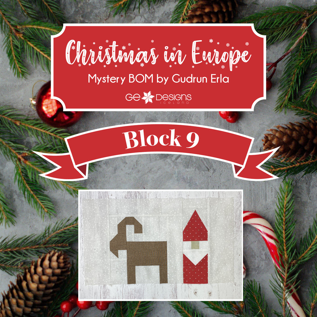 Christmas In Europe -BLOCK 9- pattern with video Pattern GE Designs   