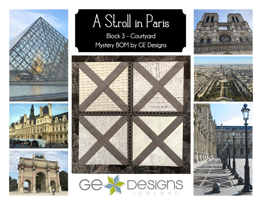 A Stroll In Paris - BLOCK 3 - pattern with video Pattern GE Designs   