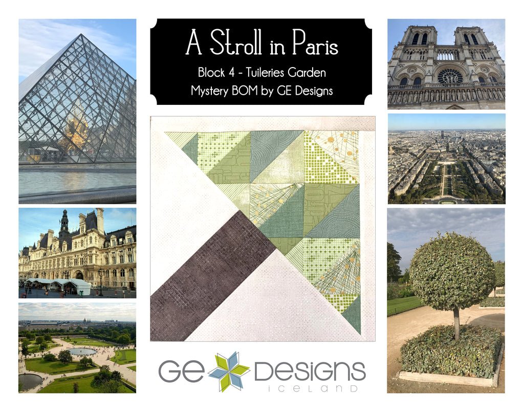 A Stroll In Paris - BLOCK 4 - pattern with video Pattern GE Designs   