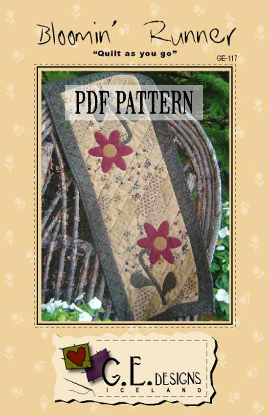 Bloomin' Runner Pattern PDF 117 Pattern GE Designs   