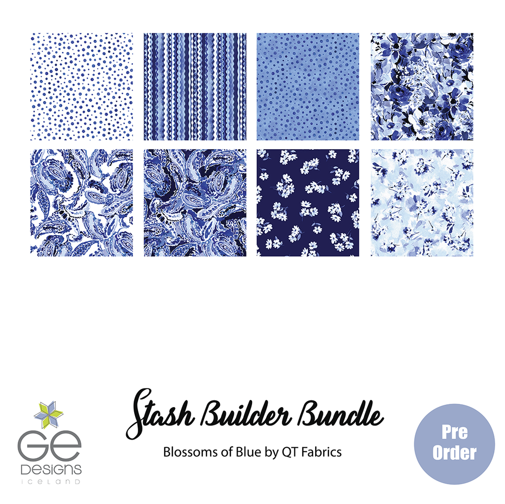 Blossoms of Blue Stash Builder Bundle Fabrics QT Fabrics   