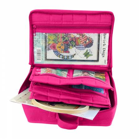 Yazzii Mini Craft Organizer Large Fuchsia CA14F Storage & Bags Yazzii   