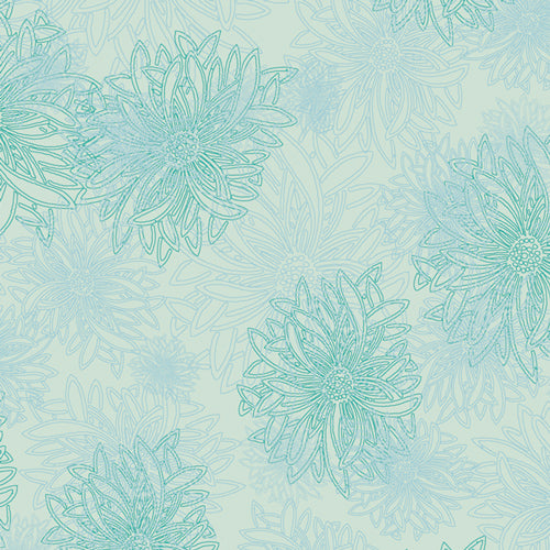 Floral Elements Icy Blue 519 Fabrics Art Gallery   