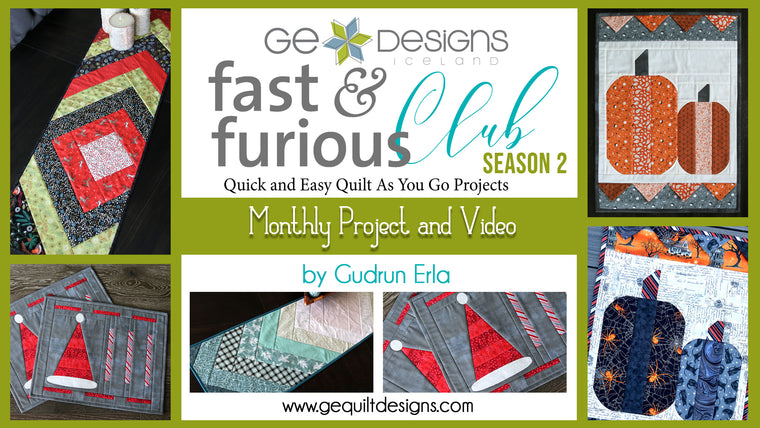 Fast & Furious Club SEASON 2 - 9 MONTHS  QAYG pattern & video class Pattern GE Designs   
