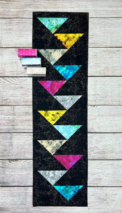 Flight Path Table runner, a finished Quilt As You Go project