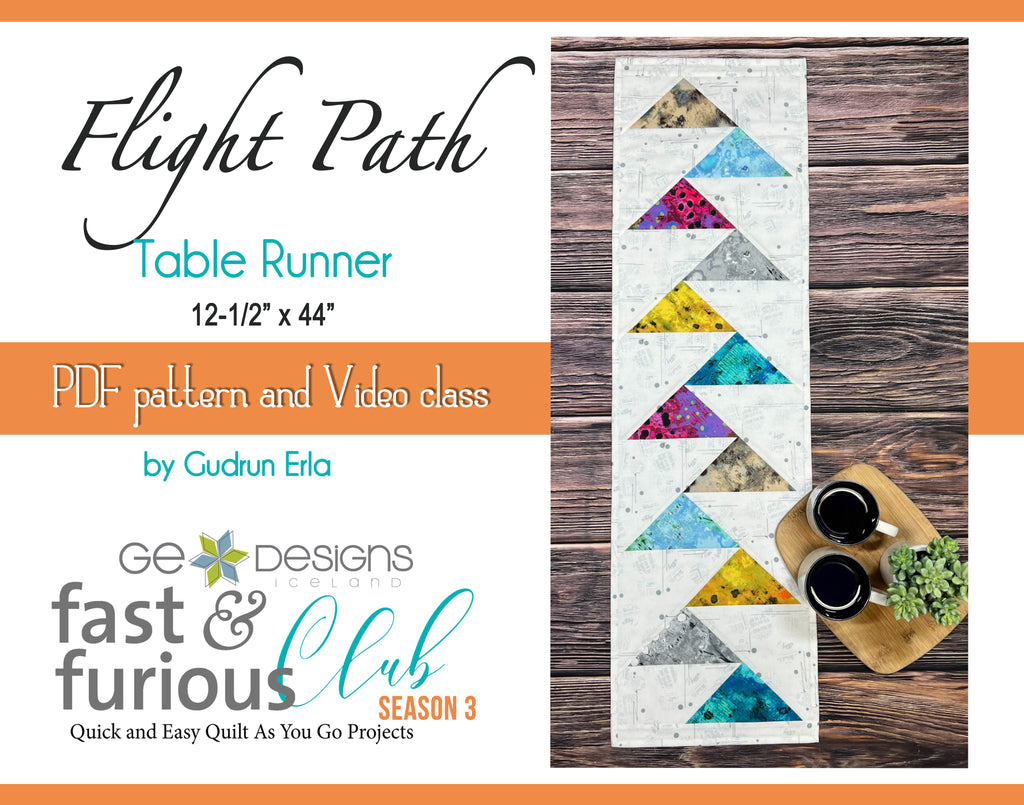 Flight Path Table runner - Pattern and video class Pattern GE Designs   