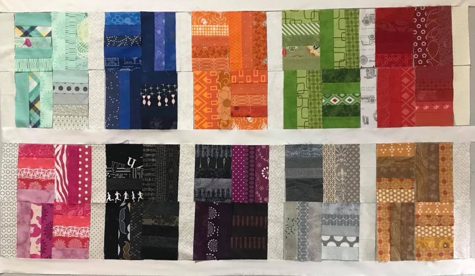 Scrap Junkie - 1-1/2" strip challenge 2018 Pattern GE Designs   