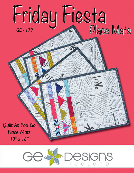 Friday Fiesta Place Mats Pattern 179 Pattern GE Designs   