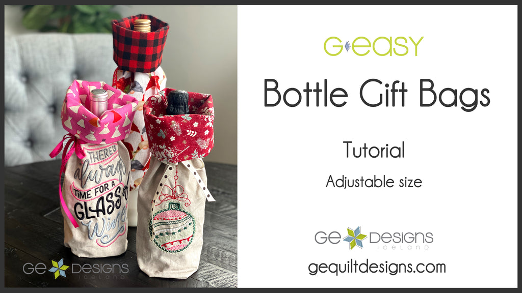 GEasy Bottle Gift Bag Pattern GE Designs   