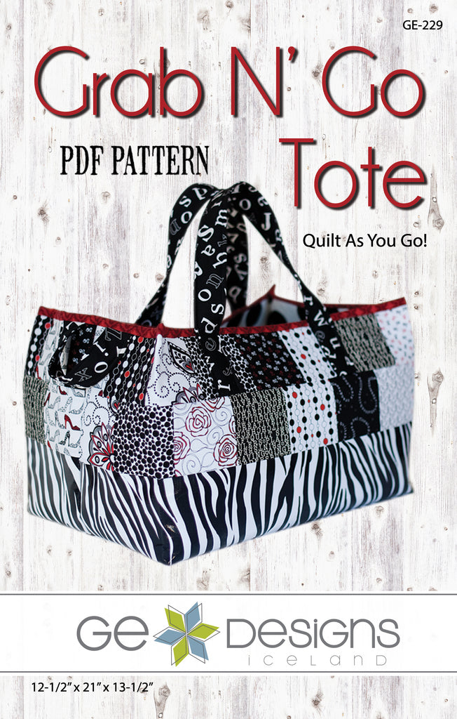 Grab N' Go Tote PDF Pattern 229 Pattern GE Designs   