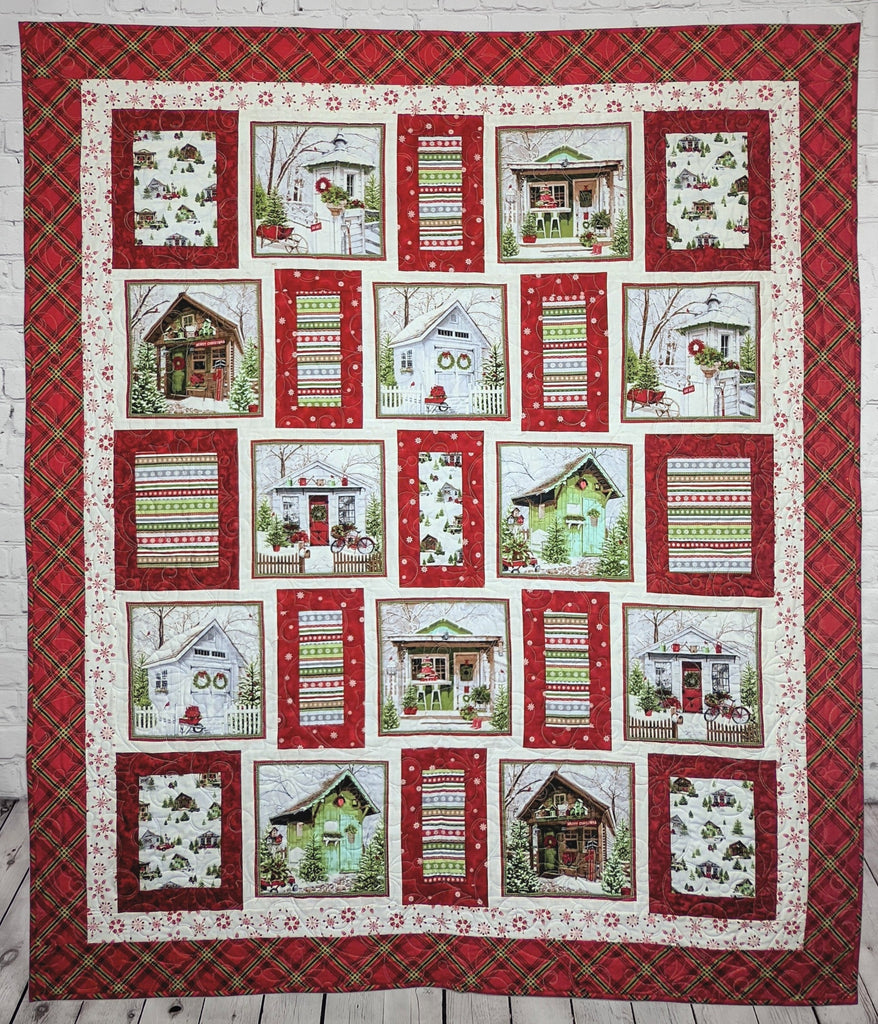 Holiday Happy Place Quilt Kit Fabrics GE Designs   