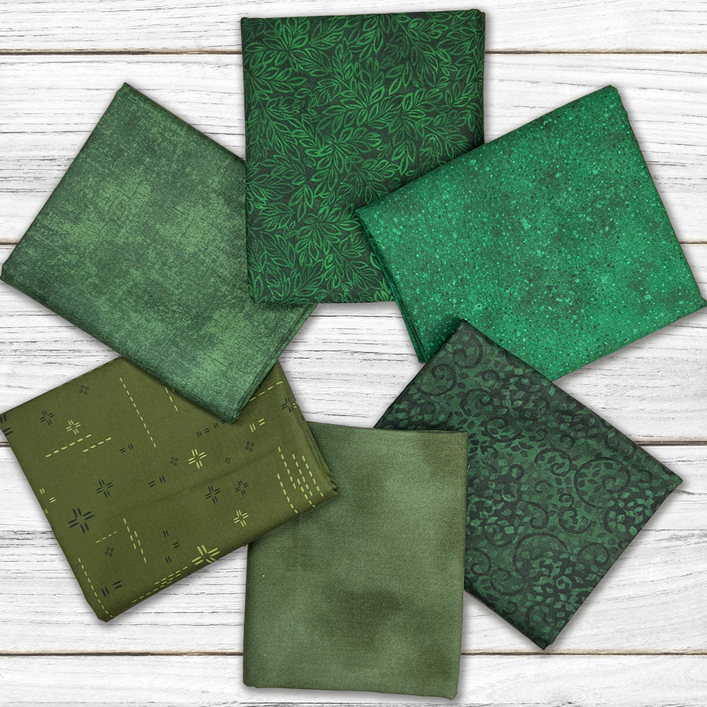 Mystery Bundle - Basic Green Fabrics GE Designs