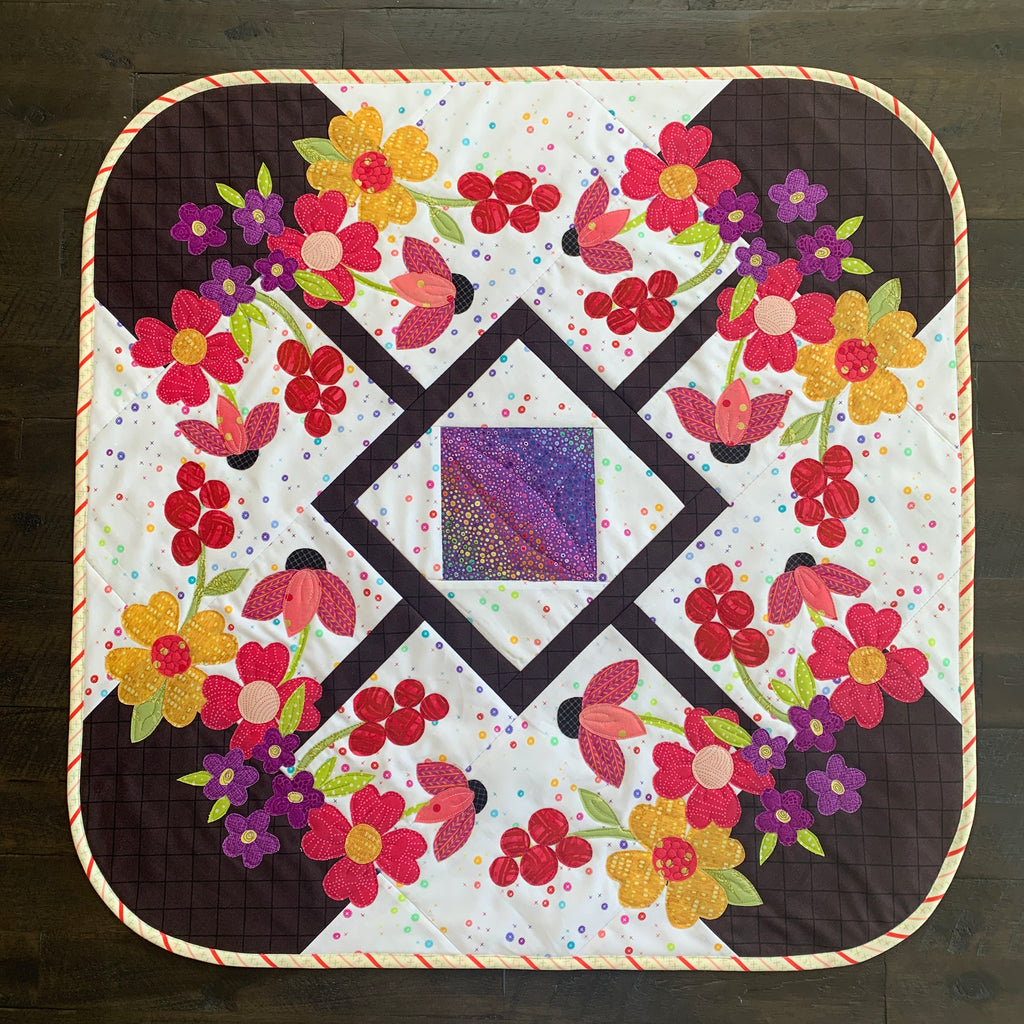 May Baskets Table Topper - Pattern and Video Class Pattern GE Designs   