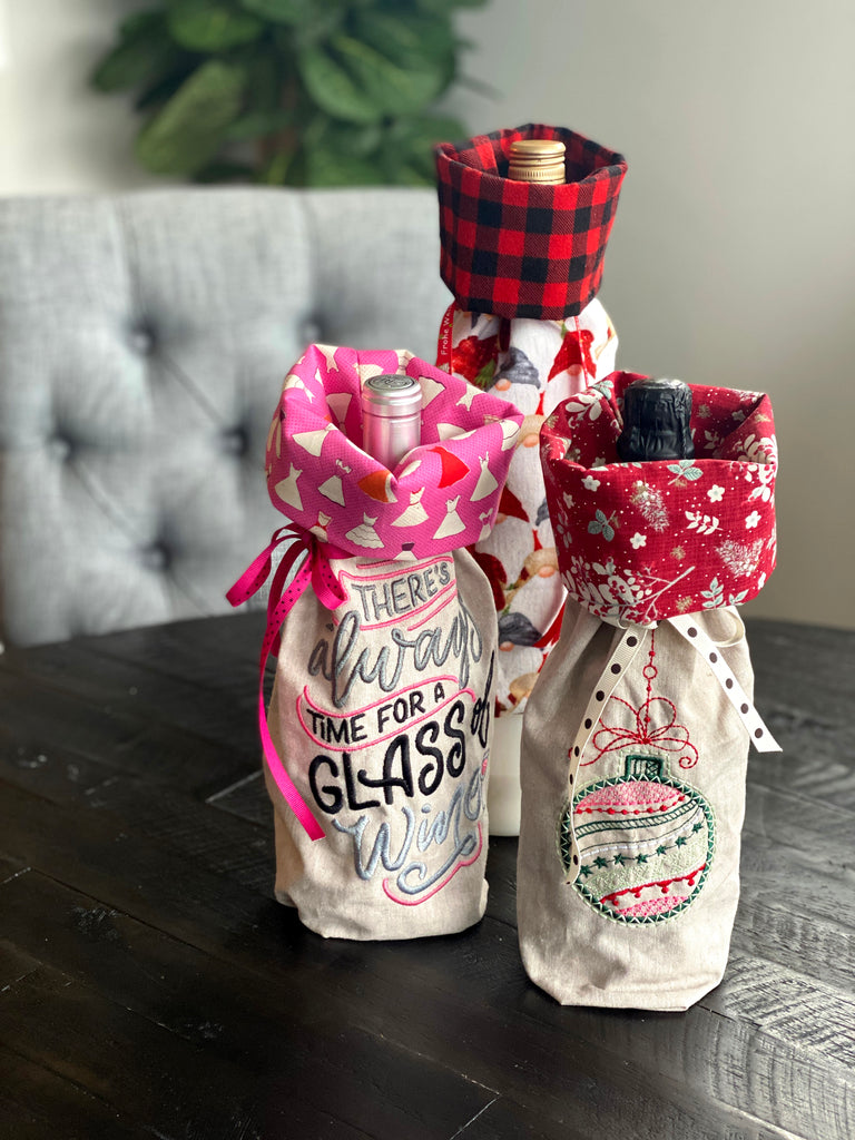 GEasy Bottle Gift Bag Pattern GE Designs   