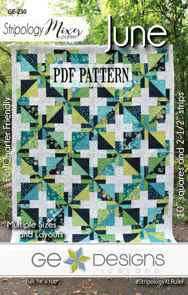 June - PDF Stripology Mixer Pattern 231 Pattern GE Designs   