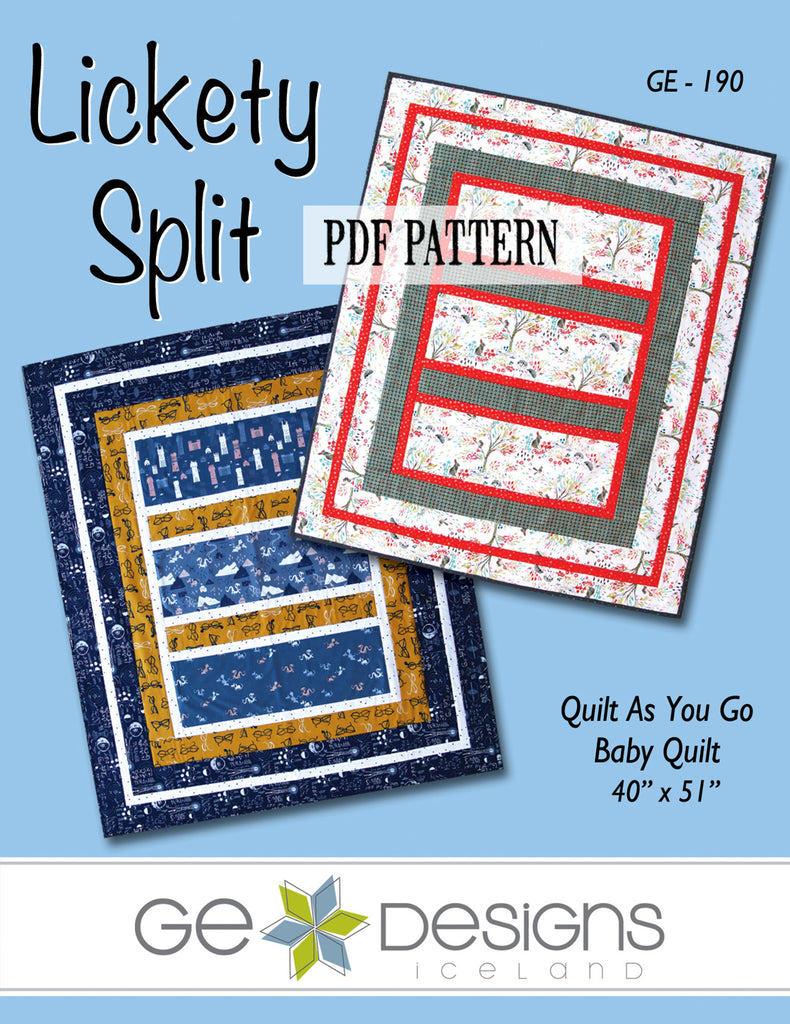 Lickety Split Crib Quilt PDF Pattern 190 Pattern GE Designs   