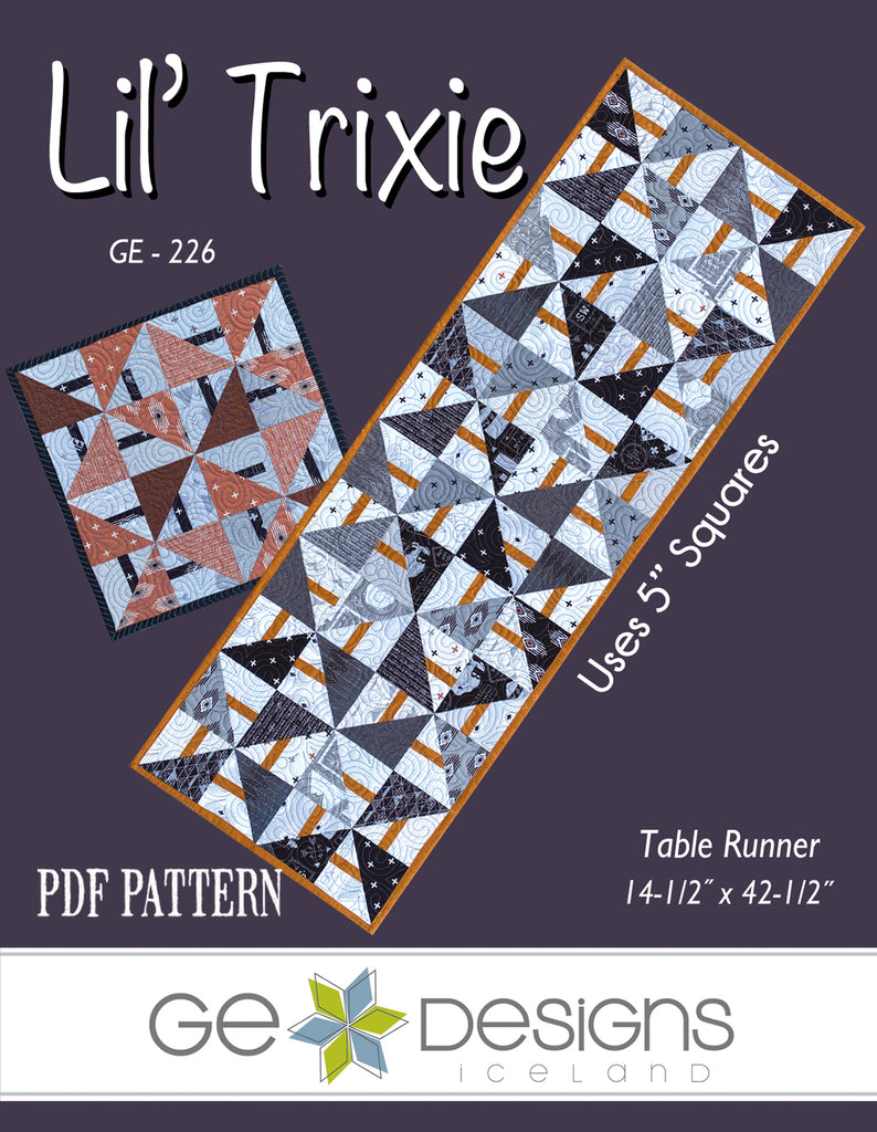 Lil' Trixie - PDF Table runner pattern 226 Pattern GE Designs   