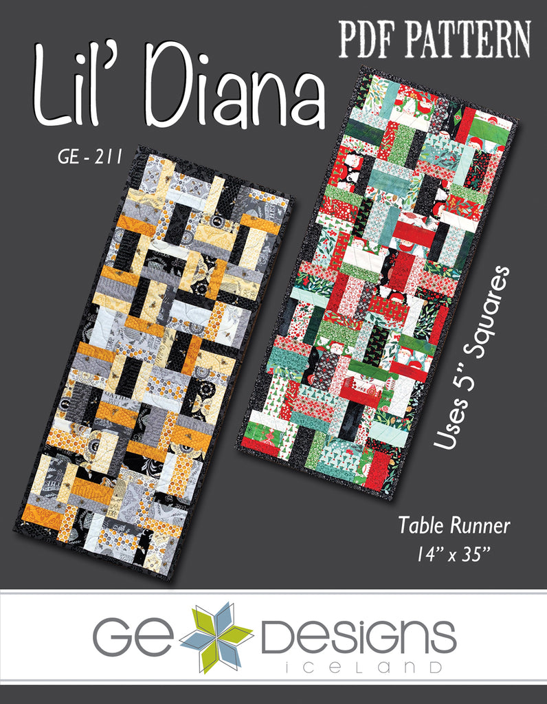 Lil' Diana - PDF Table runner pattern 211 Pattern GE Designs   