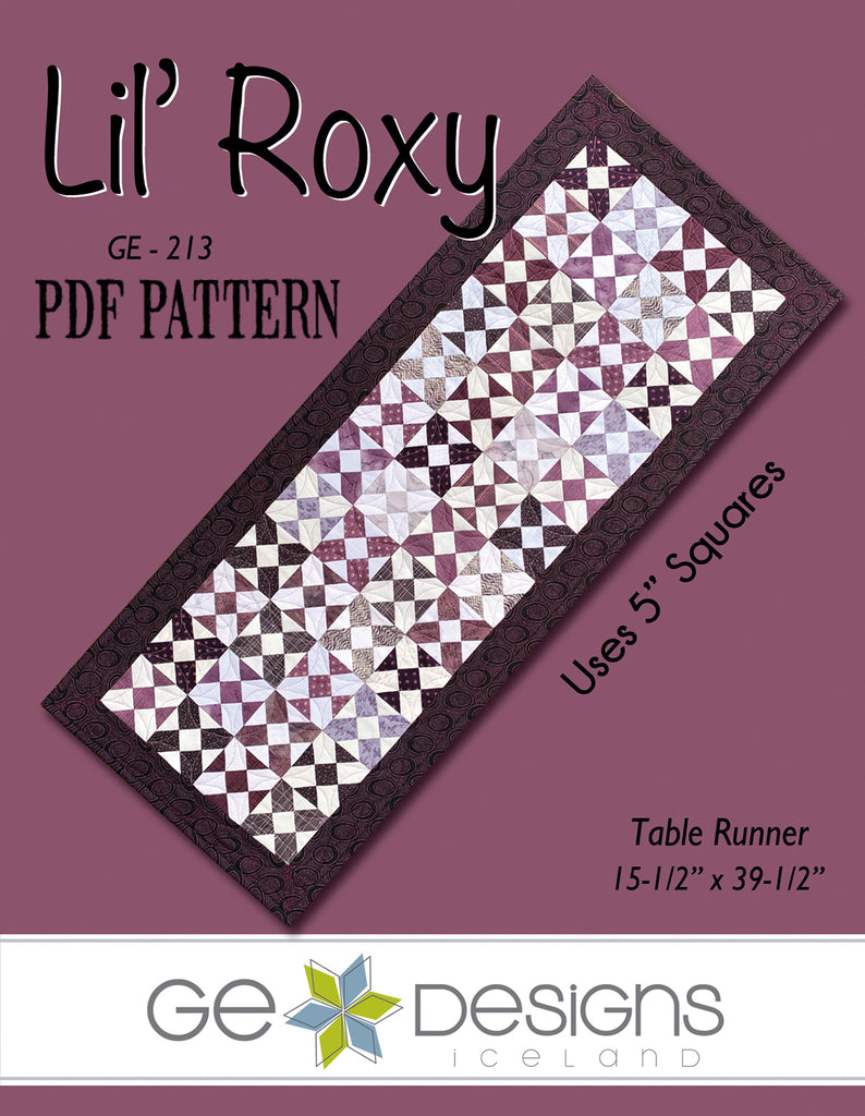 Lil' Roxy - PDF Table runner pattern 213 Pattern GE Designs   