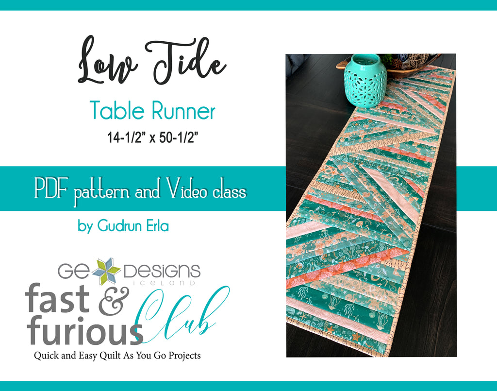 Low Tide Table runner - Pattern and Video Class Pattern GE Designs   