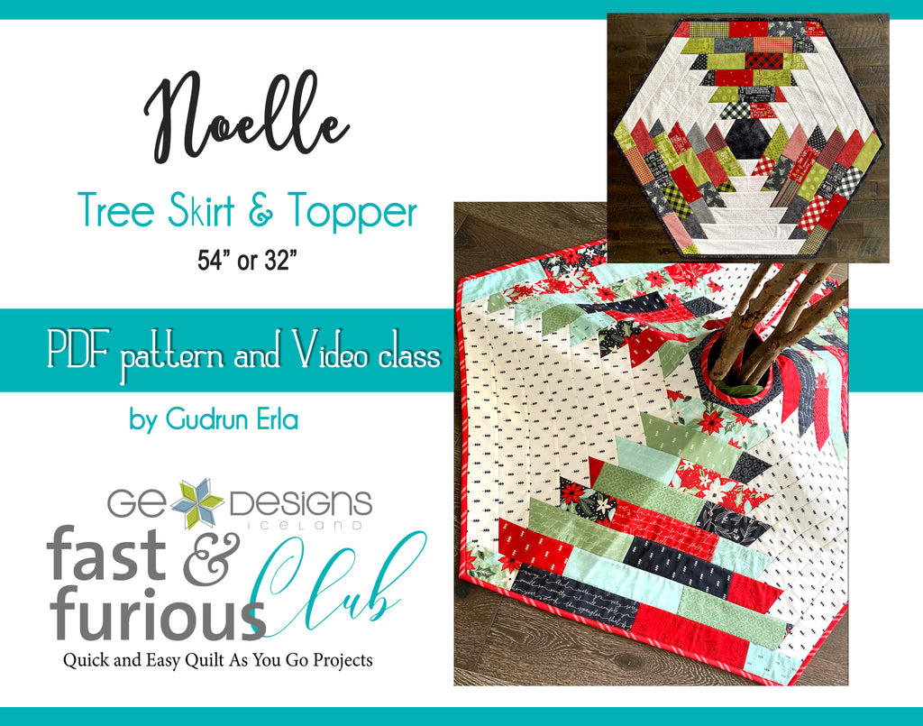 Noelle Tree Skirt and Topper - Pattern and Video Class Pattern GE Designs   