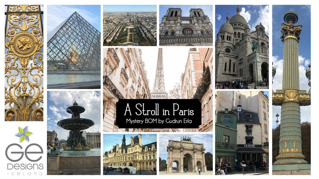 A Stroll In Paris - BLOCK 1 - pattern with video Pattern GE Designs   