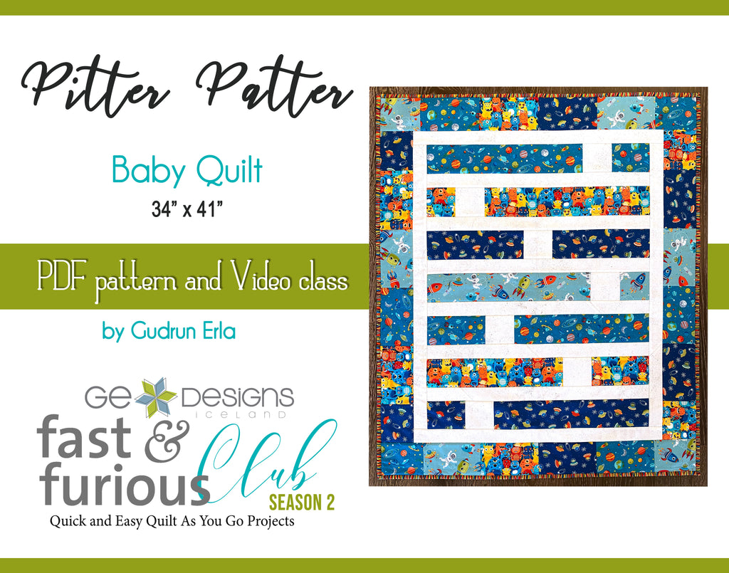 Pitter Patter Baby Quilt - Pattern and Video Class Pattern GE Designs   