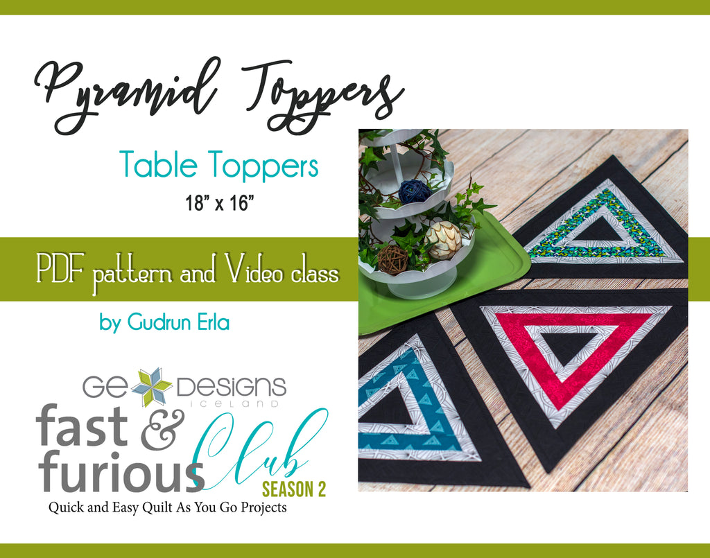 Pyramid Table Toppers - Pattern and Video Class Pattern GE Designs   