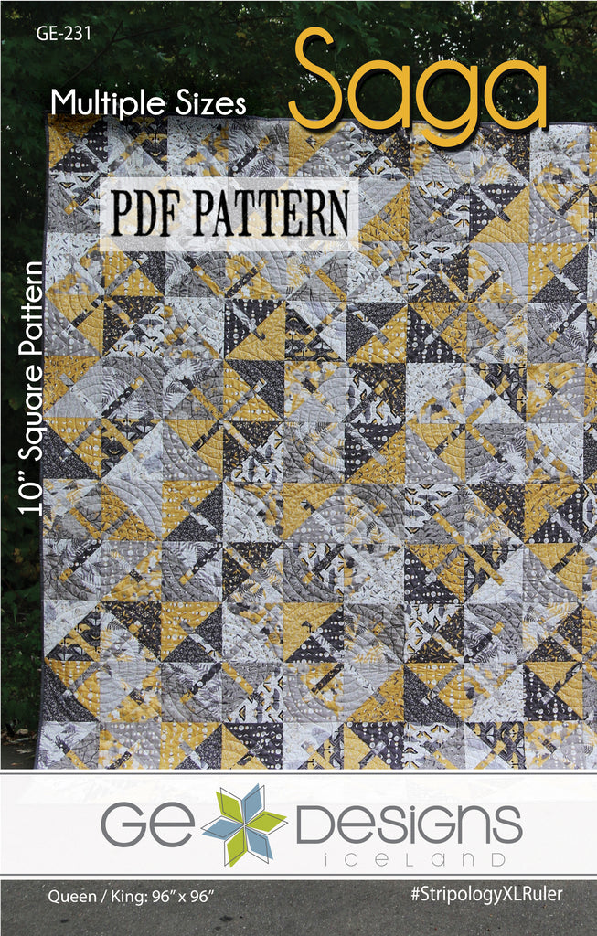 Saga - 10" Square PDF Pattern 231 Pattern GE Designs   