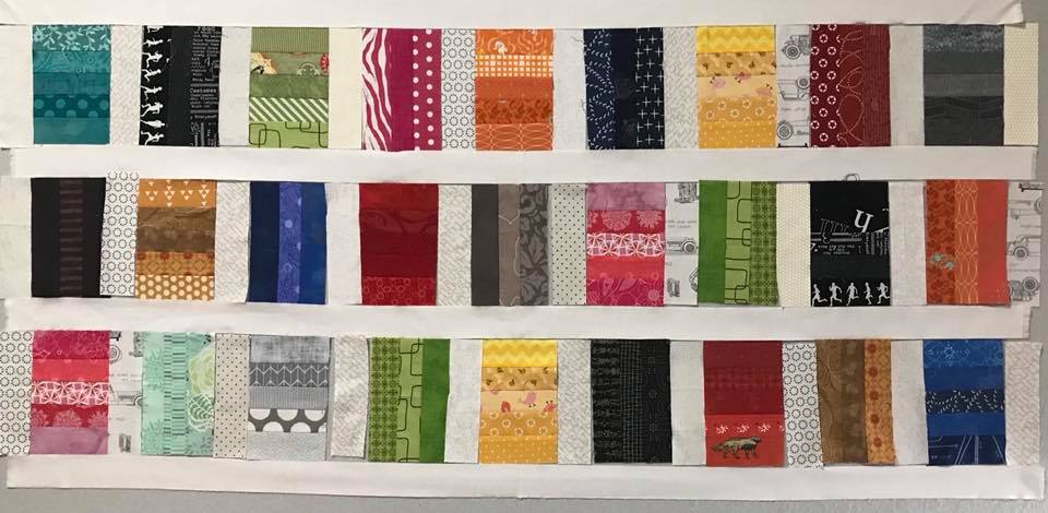 Scrap Junkie - 1-1/2" strip challenge 2018 Pattern GE Designs   