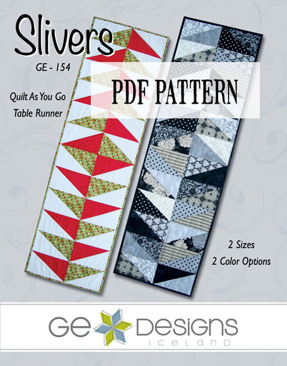 Slivers Table Runner Pattern PDF 154 Pattern GE Designs   