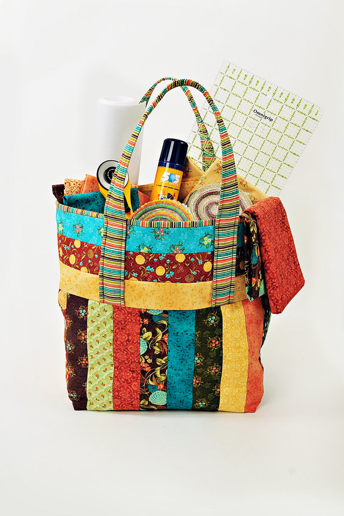 Strip To The Beach Tote Bag Pattern PDF 165 Pattern GE Designs   