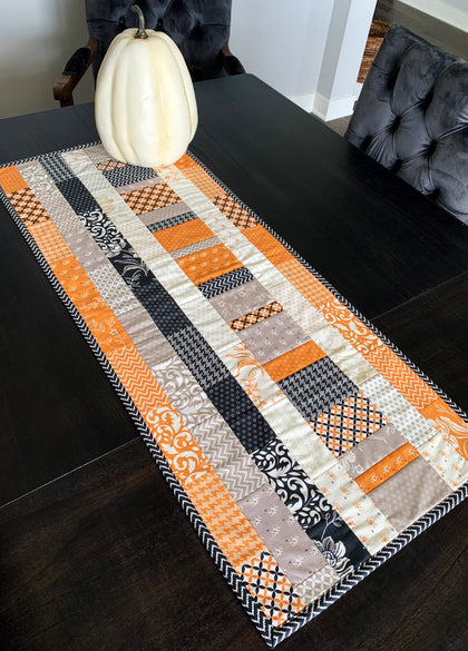 Take It Easy Table runner, a finished Quilt As You Go project