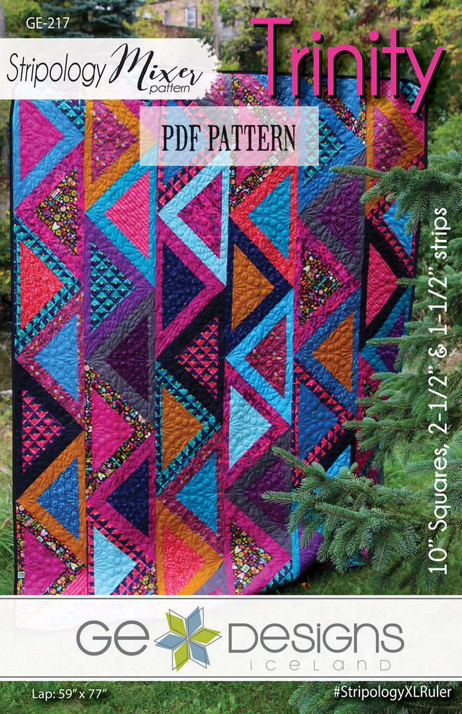 Trinity - PDF Stripology Mixer Pattern 217 Pattern GE Designs   