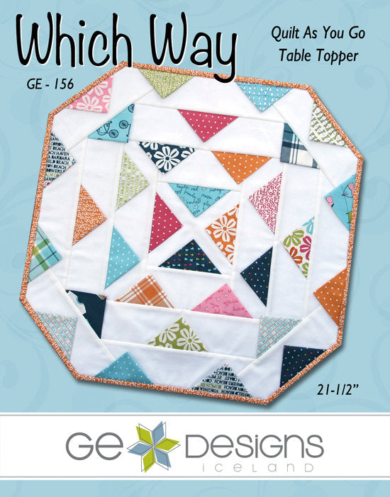 Which Way Table Topper Pattern 156 Pattern GE Designs   