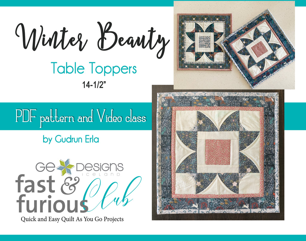 Winter Beauty Table Toppers - Pattern and Video Class Pattern GE Designs   