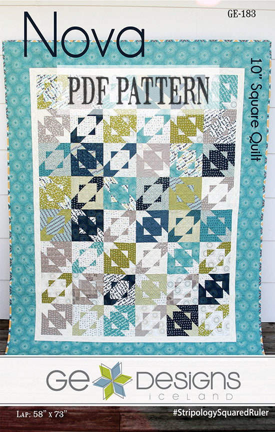 Nova 10" Square Pattern PDF 183 Pattern GE Designs   