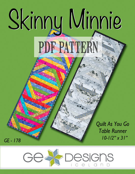 Skinny Minnie Table Runner Pattern PDF 178 Pattern GE Designs   