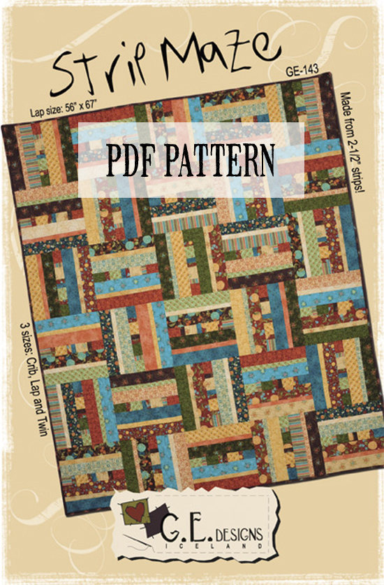 Strip Maze Pattern PDF 143 Pattern GE Designs   