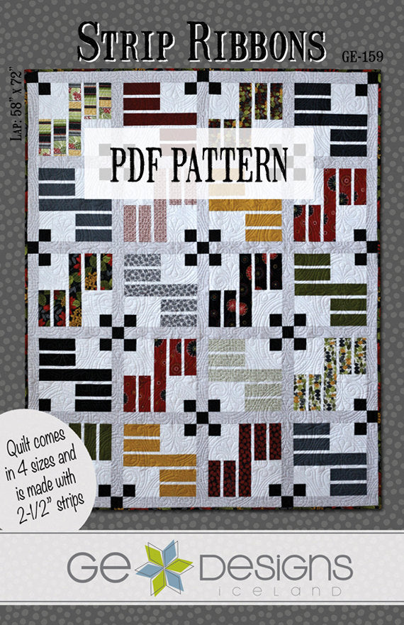 Strip Ribbons Pattern PDF 159 Pattern GE Designs   